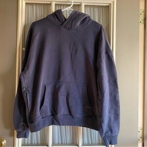 Hollister Boxy Fit Hoodie in Navy Blue